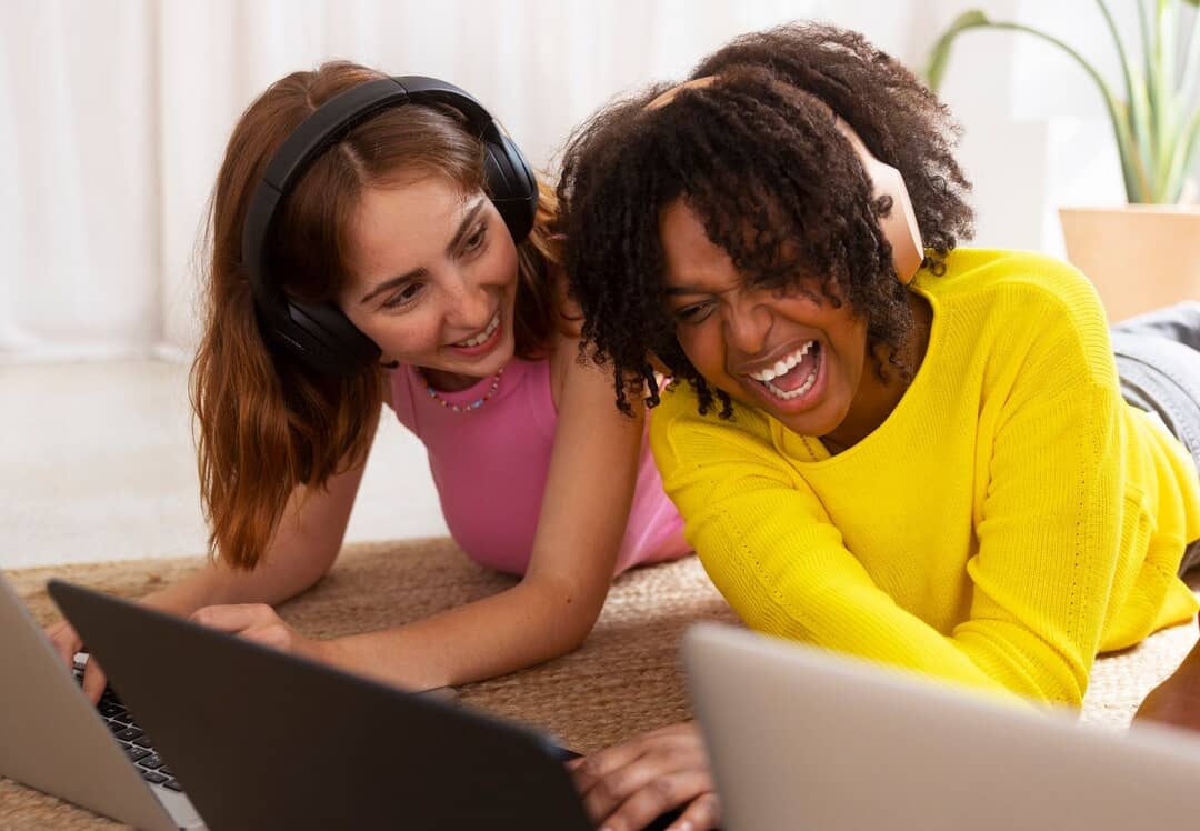 Happy parent and child learning together